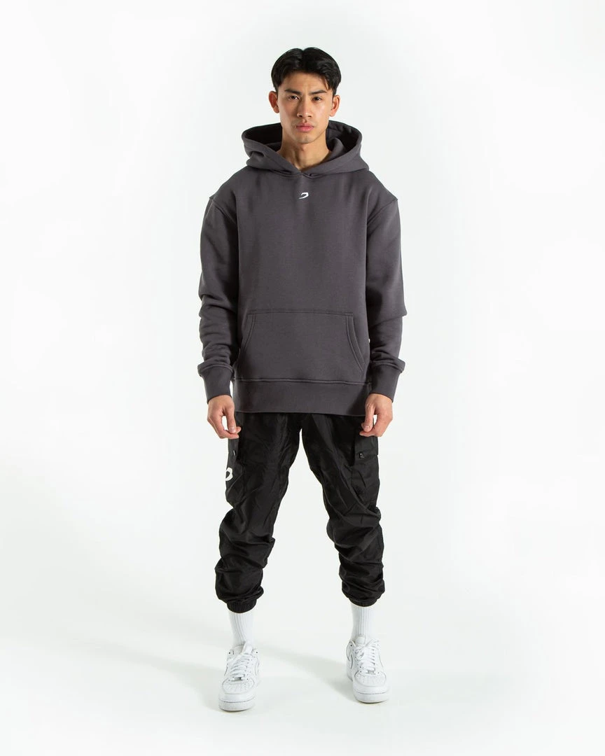 BOXRAW Men Clothing Strike Logo Hoodie - Charcoal 2 BOXRAW Men Clothing Strike Logo Hoodie - Charcoal