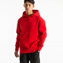 BOXRAW Men Strike Logo Hoodie - Red Clothing