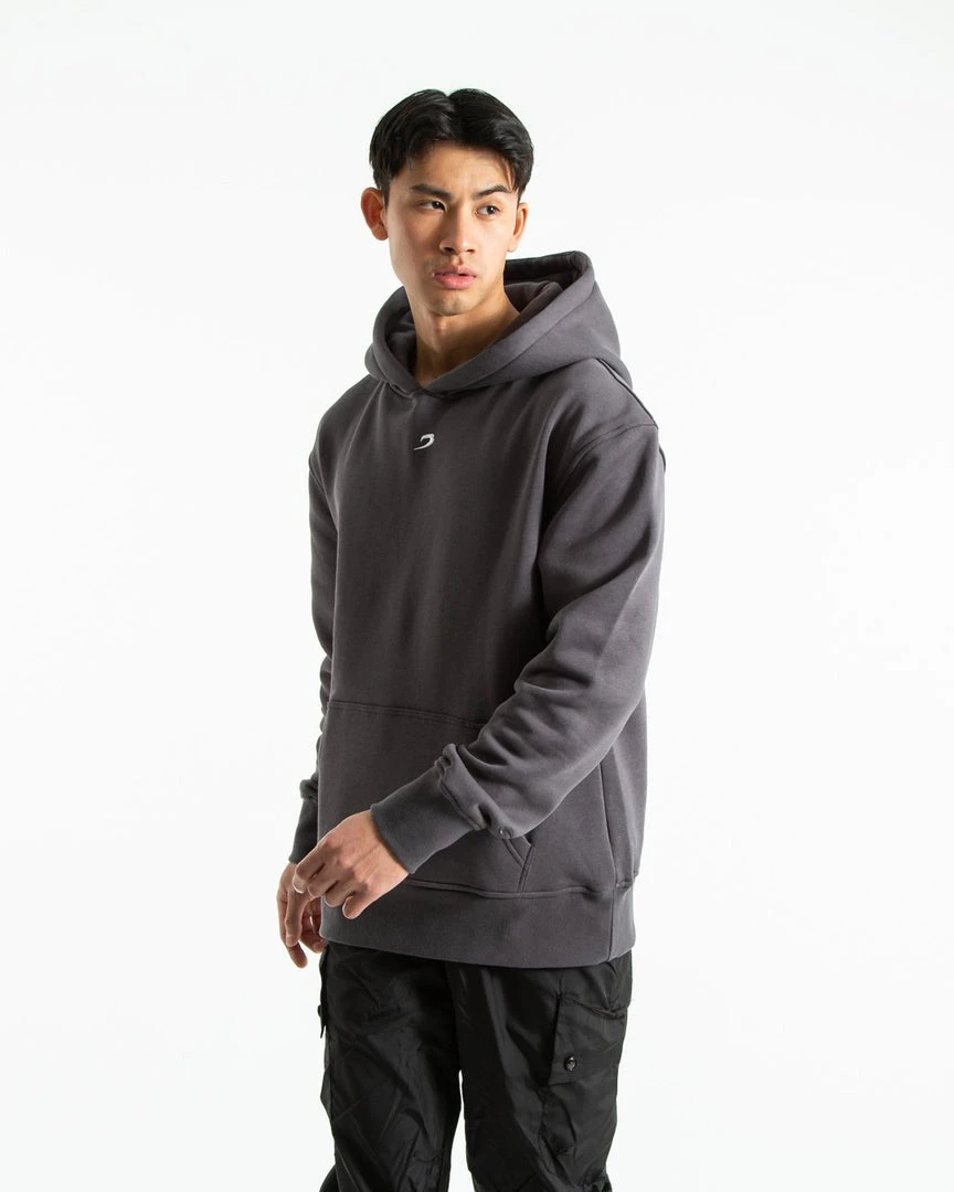 BOXRAW Men Clothing Strike Logo Hoodie - Charcoal 1 BOXRAW Men Clothing Strike Logo Hoodie - Charcoal