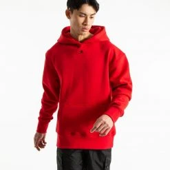 BOXRAW Men Strike Logo Hoodie - Red Clothing
