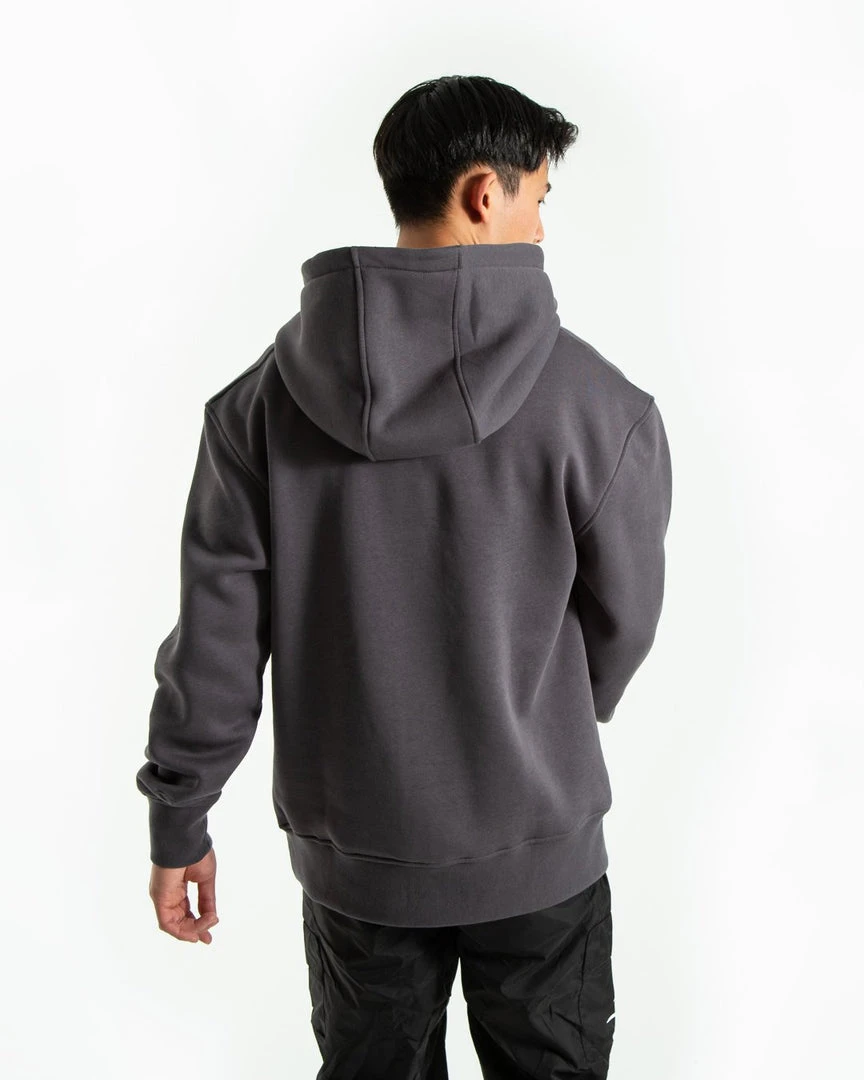 BOXRAW Men Clothing Strike Logo Hoodie - Charcoal 5 BOXRAW Men Clothing Strike Logo Hoodie - Charcoal