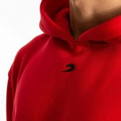BOXRAW Men Strike Logo Hoodie - Red Clothing