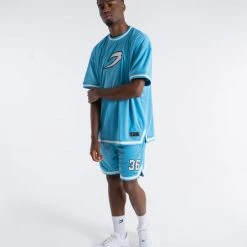 BOXRAW Men 36 By Teddy Atlas Shorts - Baby Blue Clothing