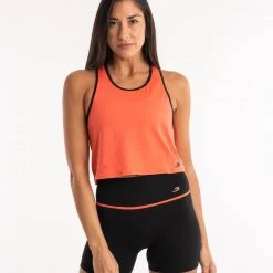 BOXRAW Women Valerie Cropped Tank - Coral