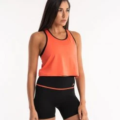 BOXRAW Women Valerie Cropped Tank - Coral