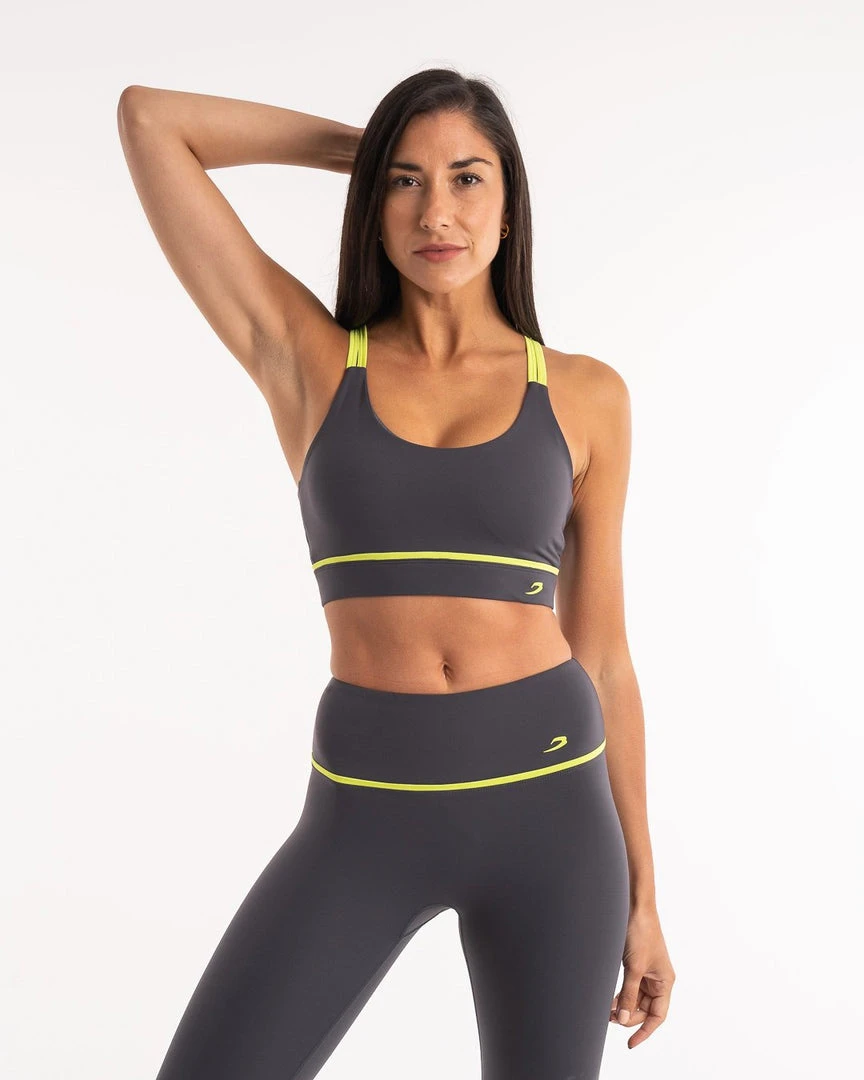 BOXRAW Women Valerie Sports Bra - Charcoal 1 BOXRAW Women Valerie Sports Bra - Charcoal