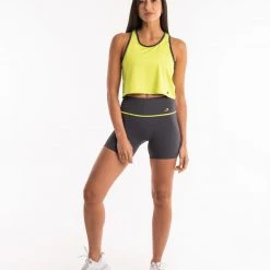BOXRAW Women Valerie Cropped Tank - Lime