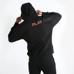 BOXRAW Men Boxing Essentials We Don't Play Boxing Unisex Hoodie - Black