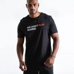 BOXRAW Men Clothing We Don't Play Boxing T-Shirt - Black 9 BOXRAW Men Clothing We Don't Play Boxing T-Shirt - Black
