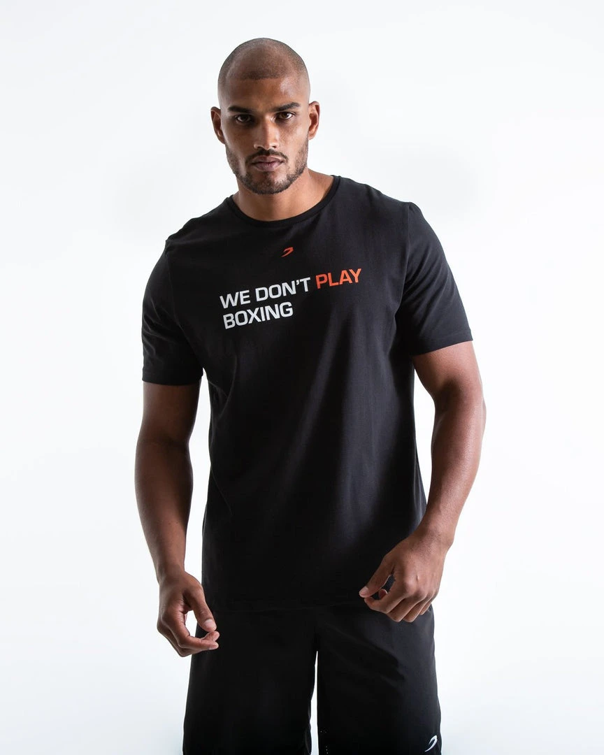 BOXRAW Men Clothing We Don't Play Boxing T-Shirt - Black 4 BOXRAW Men Clothing We Don't Play Boxing T-Shirt - Black