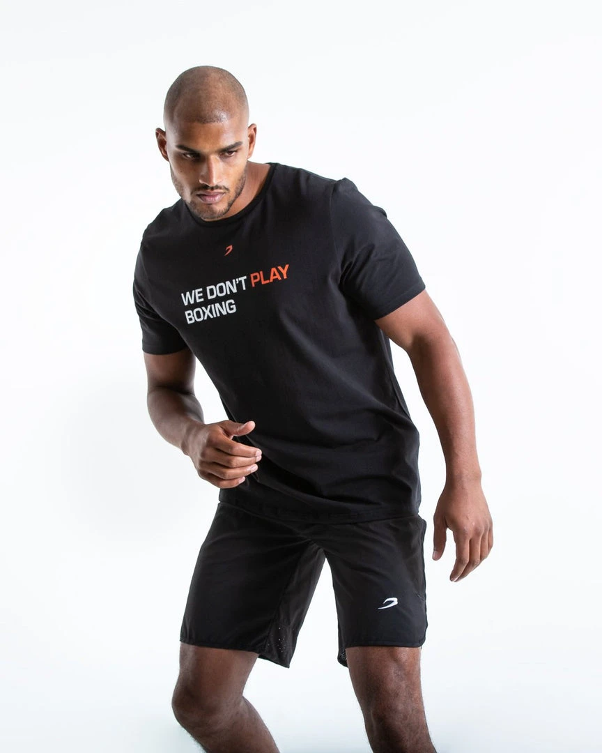 BOXRAW Men Clothing We Don't Play Boxing T-Shirt - Black 1 BOXRAW Men Clothing We Don't Play Boxing T-Shirt - Black