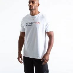BOXRAW Men Clothing We Don't Play Boxing T-Shirt - White