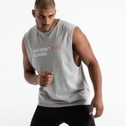 BOXRAW Men Clothing We Don't Play Boxing Muscle Tank - Grey