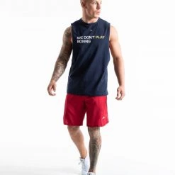 BOXRAW Men We Don't Play Boxing Muscle Tank - Navy Clothing