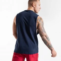BOXRAW Men We Don't Play Boxing Muscle Tank - Navy Clothing