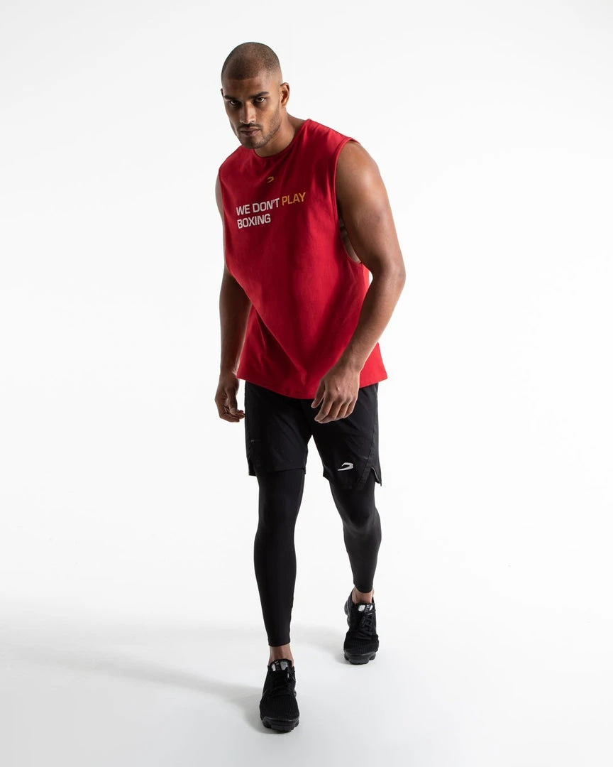 BOXRAW Men Clothing We Don't Play Boxing Muscle Tank - Red 2 BOXRAW Men Clothing We Don't Play Boxing Muscle Tank - Red