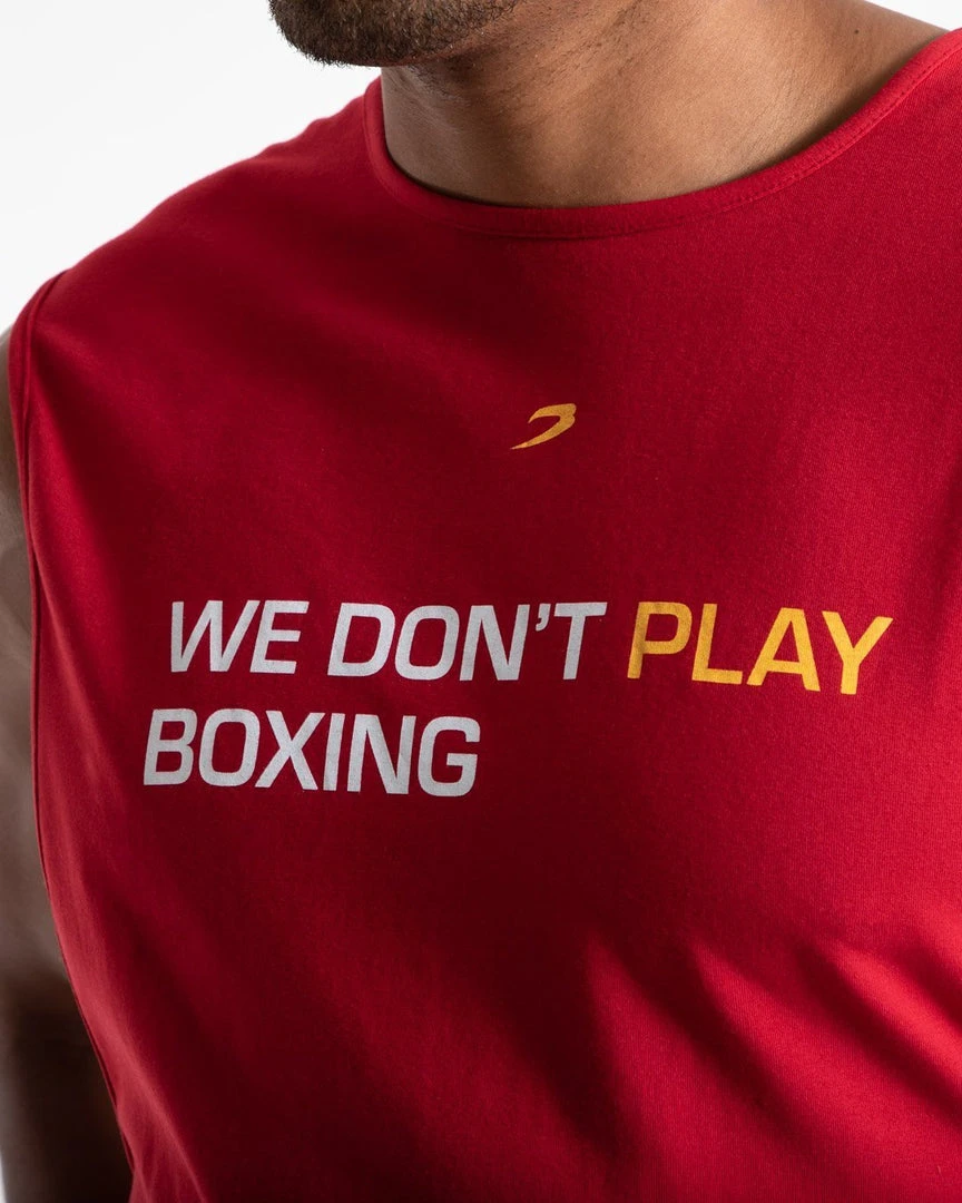 BOXRAW Men Clothing We Don't Play Boxing Muscle Tank - Red 6 BOXRAW Men Clothing We Don't Play Boxing Muscle Tank - Red