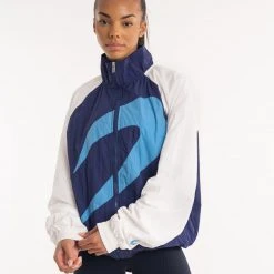 BOXRAW Women Best Sellers Walker Track Jacket - White/Navy