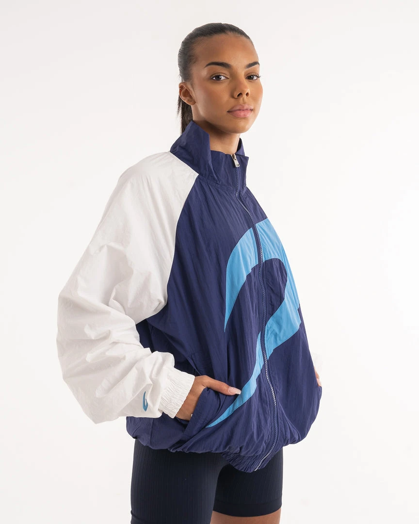 BOXRAW Women Best Sellers Walker Track Jacket - White/Navy 3 BOXRAW Women Best Sellers Walker Track Jacket - White/Navy