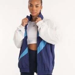 BOXRAW Women Best Sellers Walker Track Jacket - White/Navy 13 BOXRAW Women Best Sellers Walker Track Jacket - White/Navy