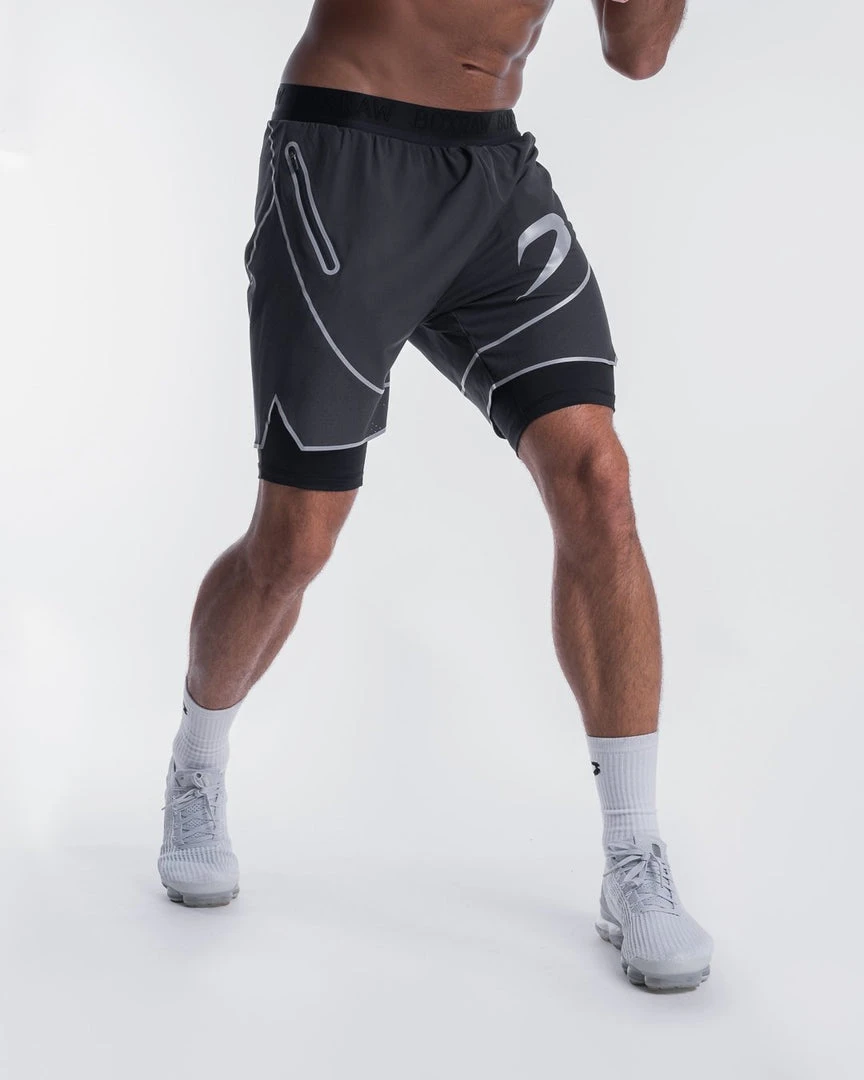 BOXRAW Men Wilde Shorts - Charcoal Clothing 1 BOXRAW Men Wilde Shorts - Charcoal Clothing