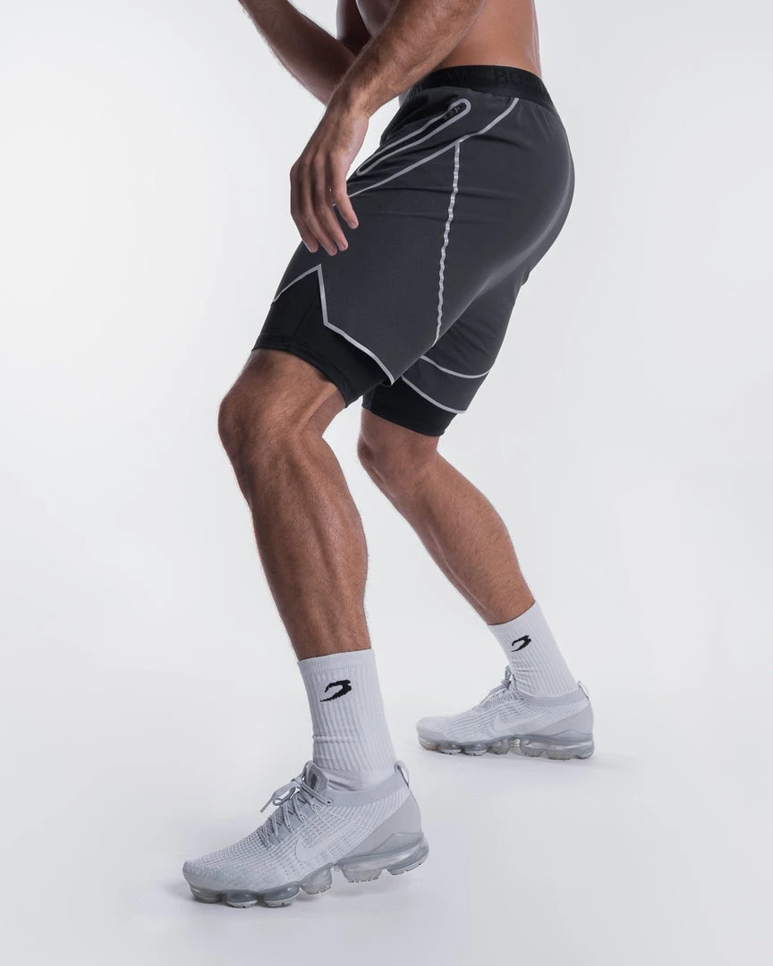 BOXRAW Men Wilde Shorts - Charcoal Clothing 4 BOXRAW Men Wilde Shorts - Charcoal Clothing