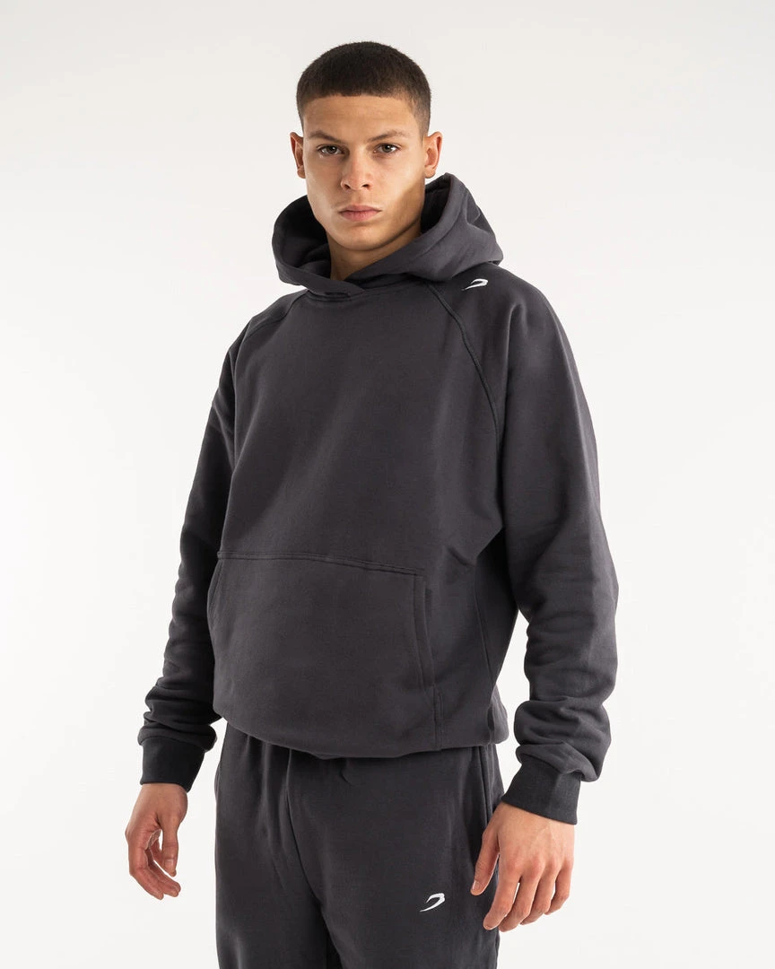 BOXRAW Men Winstone Hoodie - Charcoal 1 BOXRAW Men Winstone Hoodie - Charcoal