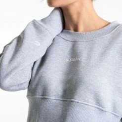 BOXRAW Women Johnson Cropped Sweatshirt - Grey Clothing