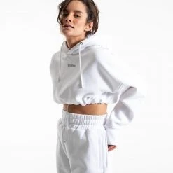BOXRAW Women Johnson Cropped Hoodie - White Clothing 10 BOXRAW Women Johnson Cropped Hoodie - White Clothing