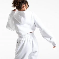 BOXRAW Women Johnson Cropped Hoodie - White Clothing 11 BOXRAW Women Johnson Cropped Hoodie - White Clothing