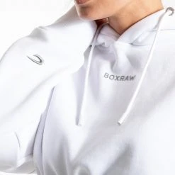 BOXRAW Women Johnson Cropped Hoodie - White Clothing 13 BOXRAW Women Johnson Cropped Hoodie - White Clothing
