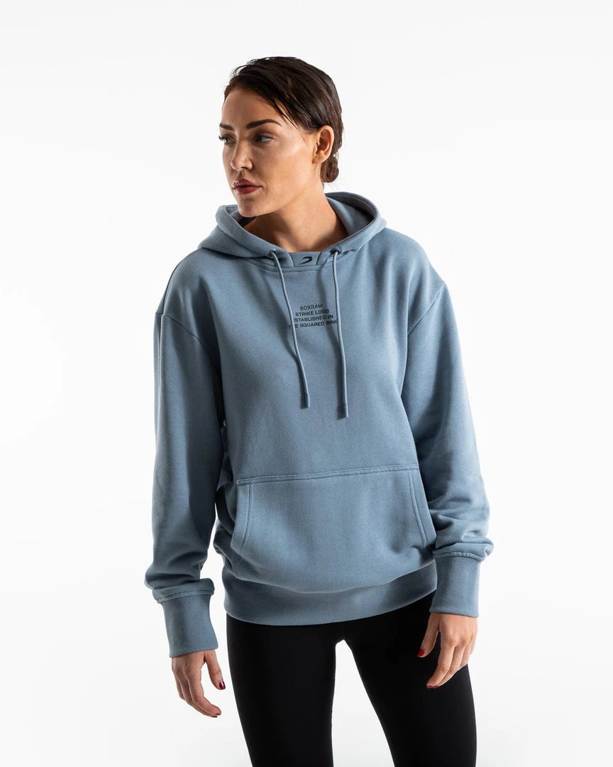 BOXRAW Women Established Unisex Hoodie - Blue 3 BOXRAW Women Established Unisex Hoodie - Blue