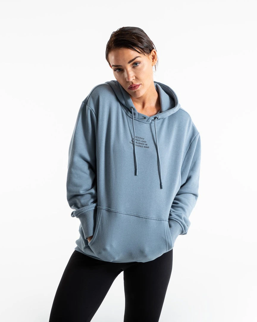 BOXRAW Women Established Unisex Hoodie - Blue 1 BOXRAW Women Established Unisex Hoodie - Blue