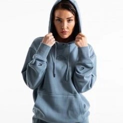 BOXRAW Women Established Unisex Hoodie - Blue 9 BOXRAW Women Established Unisex Hoodie - Blue