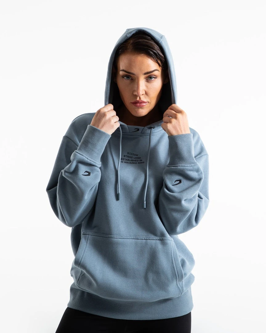 BOXRAW Women Established Unisex Hoodie - Blue 4 BOXRAW Women Established Unisex Hoodie - Blue