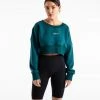 BOXRAW Women Johnson Cropped Sweatshirt - Teal