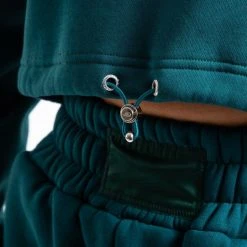 BOXRAW Women Johnson Cropped Hoodie - Teal Clothing