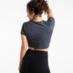 BOXRAW Women Crop Top - Charcoal