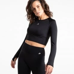 BOXRAW Women Boxing Essentials Crop Top Long Sleeve - Black