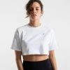 BOXRAW Women Cropped Strike T-Shirt - White