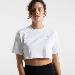 BOXRAW Women Cropped Strike T-Shirt - White