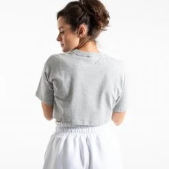 BOXRAW Women Cropped BOXRAW T-Shirt - Grey Clothing