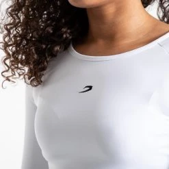 BOXRAW Women Clothing Crop Top Long Sleeve - White