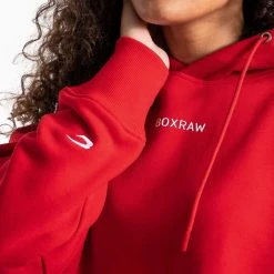 BOXRAW Women Johnson Cropped Hoodie - Red