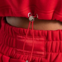 BOXRAW Women Johnson Cropped Hoodie - Red