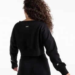 BOXRAW Women Johnson Cropped Sweatshirt - Black
