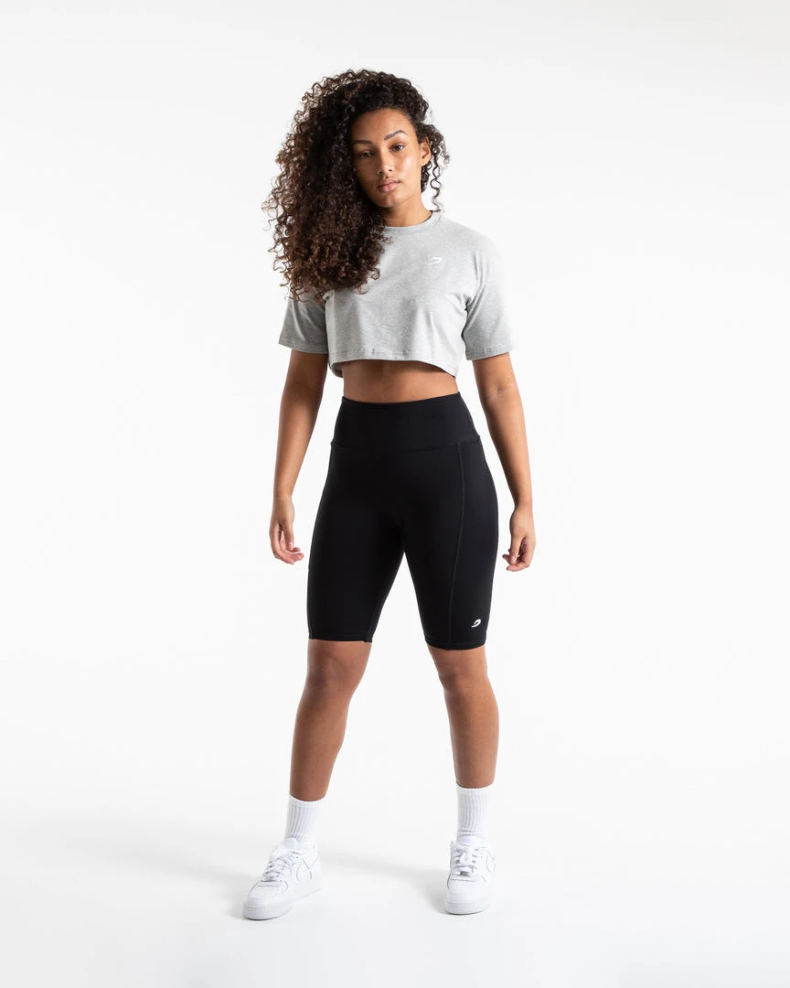 BOXRAW Women Cropped Strike T-Shirt - Grey Clothing 2 BOXRAW Women Cropped Strike T-Shirt - Grey Clothing