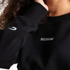 BOXRAW Women Johnson Cropped Sweatshirt - Black