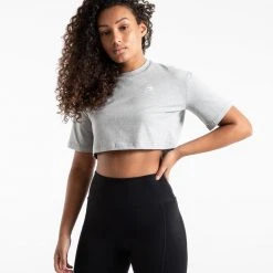 BOXRAW Women Cropped Strike T-Shirt - Grey Clothing 9 BOXRAW Women Cropped Strike T-Shirt - Grey Clothing
