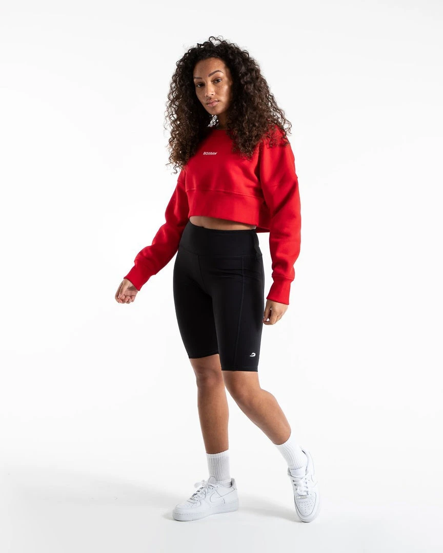 BOXRAW Women Johnson Cropped Sweatshirt - Red Clothing 2 BOXRAW Women Johnson Cropped Sweatshirt - Red Clothing